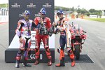 Francesco Bagnaia (Ducati), Jorge Martin (Pramac) und Marc Marquez (Honda) 