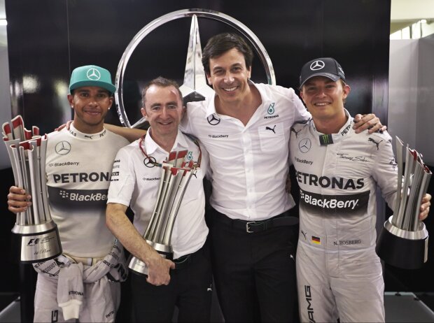 Lewis Hamilton, Paddy Lowe, Toto Wolff und Nico Rosberg in der Formel-1-Saison 2014 Lewis Hamilton, Paddy Lowe, Toto Wolff und Nico Rosberg in der Formel-1-Saison 2014