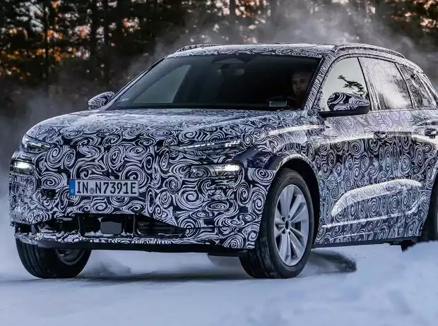 Titel-Bild zur News: Audi Q6 e-tron als Prototyp bei Tests im hohen Norden