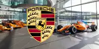 McLaren-Eingangshalle mit Porsche-Wappen