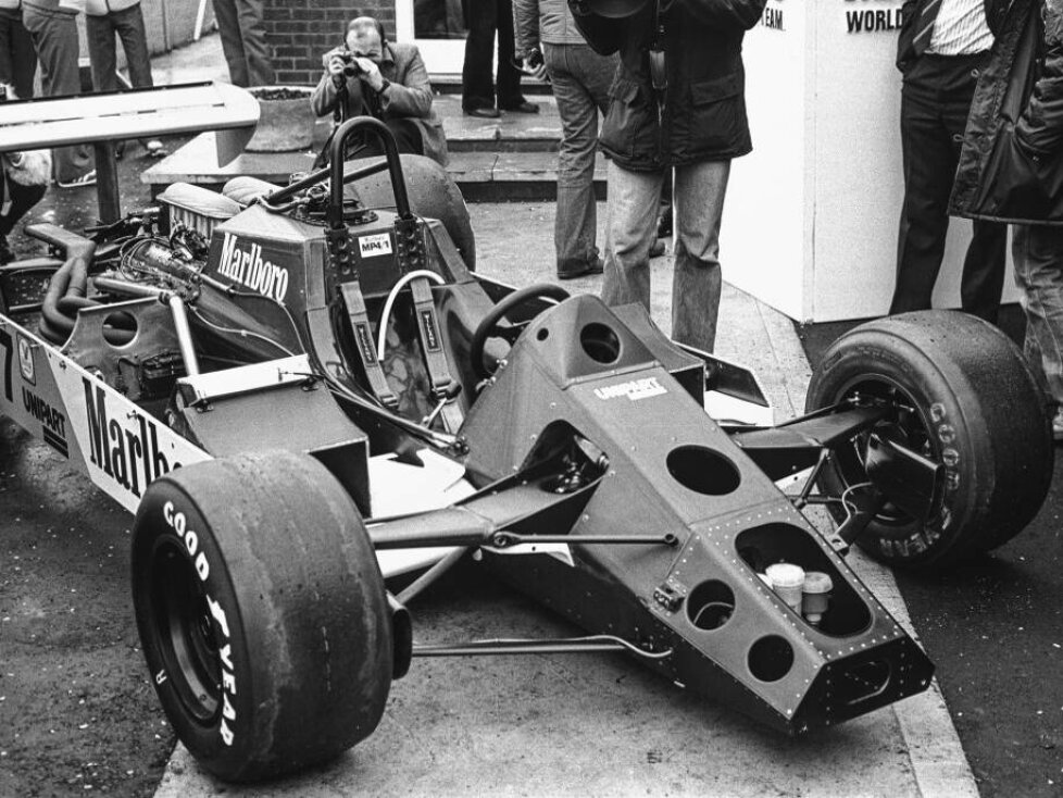 Der McLaren MP4/1 aus der Saison 1981 mit Kohlefaser-Chassis