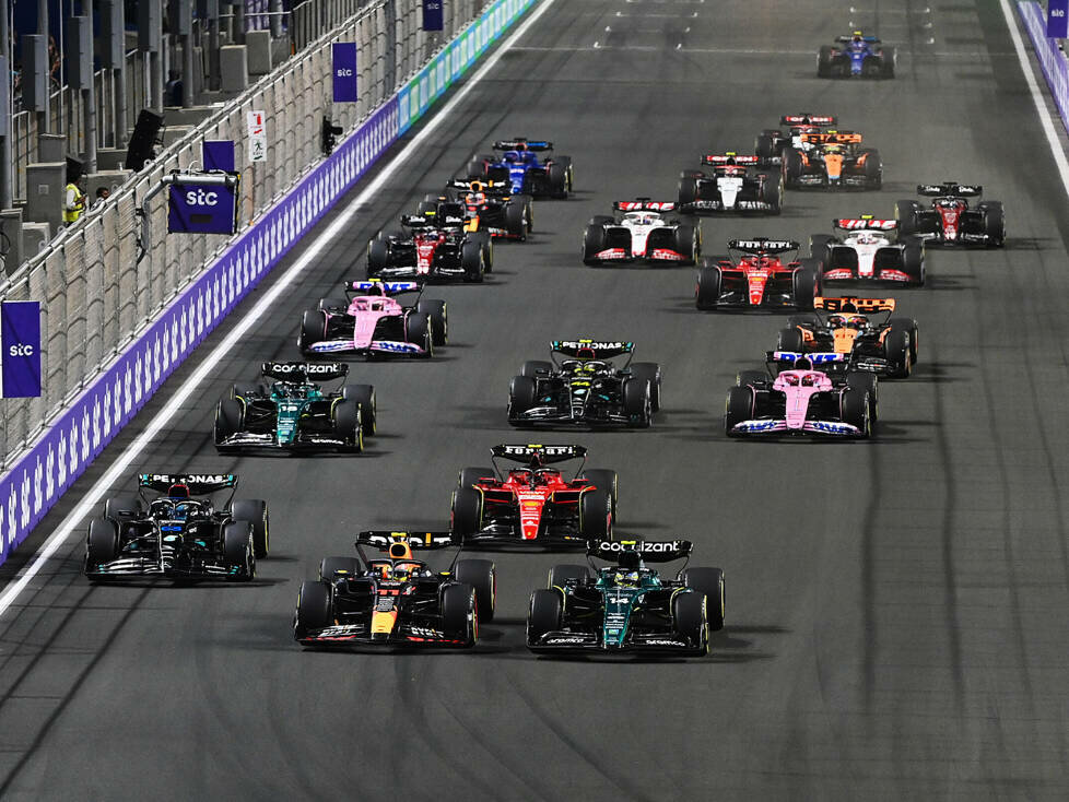 Sergio Perez, Fernando Alonso, George Russell, Carlos Sainz, Lance Stroll