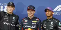 George Russell, Max Verstappen, Lewis Hamilton