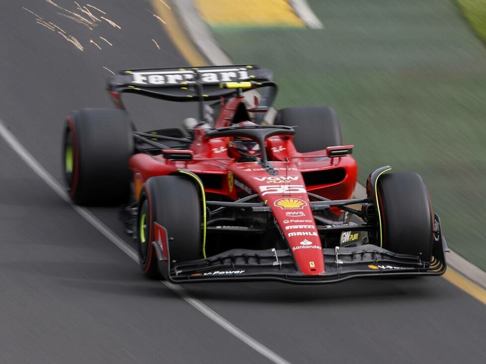 Carlos Sainz (Ferrari SF-23) im Qualifying zum Formel-1-Rennen in Australien 2023