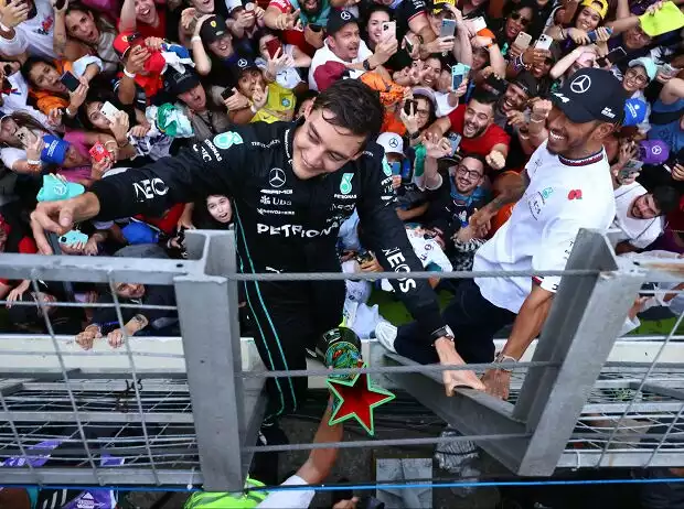 George Russell, Lewis Hamilton Titel-Bild zur News: George Russell, Lewis Hamilton