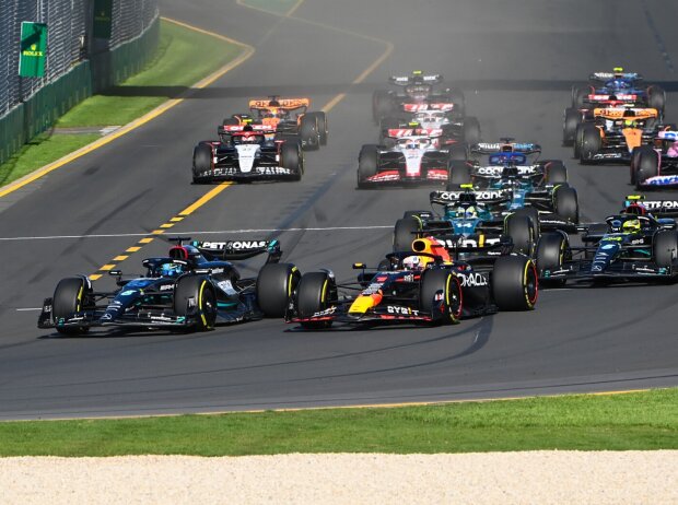 George Russell, Max Verstappen, Lewis Hamilton George Russell, Max Verstappen, Lewis Hamilton