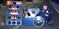 Max Verstappen bejubelt seinen Sieg beim Formel-1-Rennen in Australien 2023