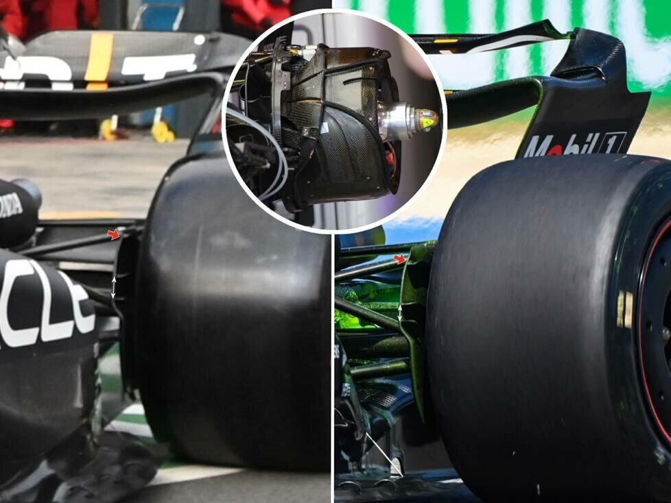 Die neuen Bremsbelüftungen am Red Bull RB19 in Melbourne