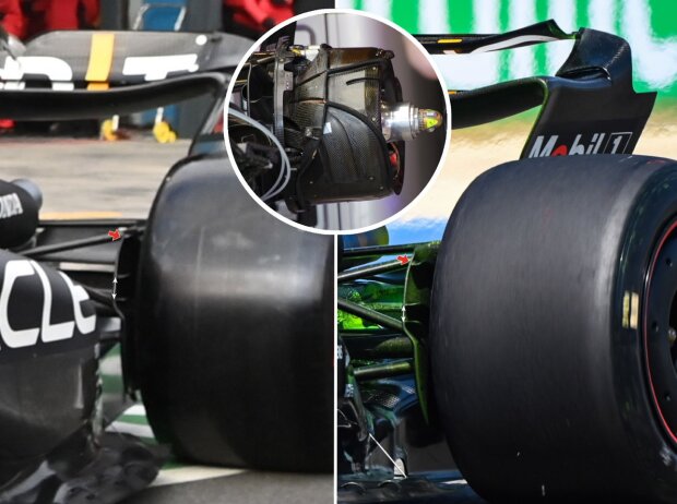 Die neuen hinteren Bremsbelüftungen am Red Bull RB19 in Melbourne Die neuen hinteren Bremsbelüftungen am Red Bull RB19 in Melbourne