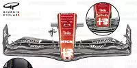 Frontflügel-Update am Alfa Romeo C43 für den Grand Prix von Australien 2023
