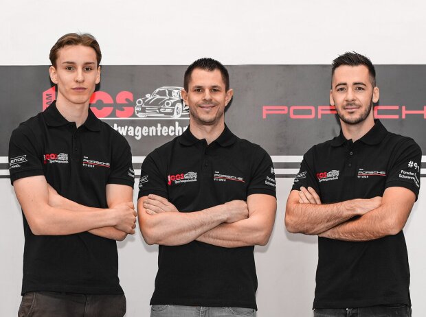 Finn Gehrsitz, Teamchef Michael Joos und Sven Müller Finn Gehrsitz, Teamchef Michael Joos und Sven Müller