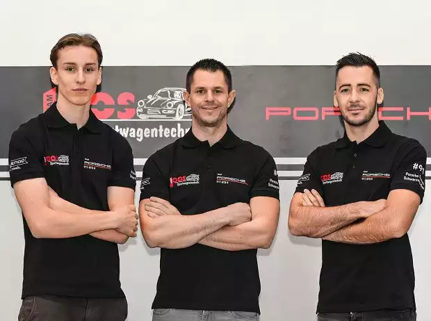 Finn Gehrsitz, Teamchef Michael Joos und Sven Müller Titel-Bild zur News: Finn Gehrsitz, Teamchef Michael Joos und Sven Müller