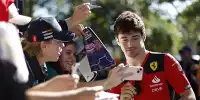Charles Leclerc (Ferrari) mit Fans beim Formel-1-Rennen in Australien 2023
