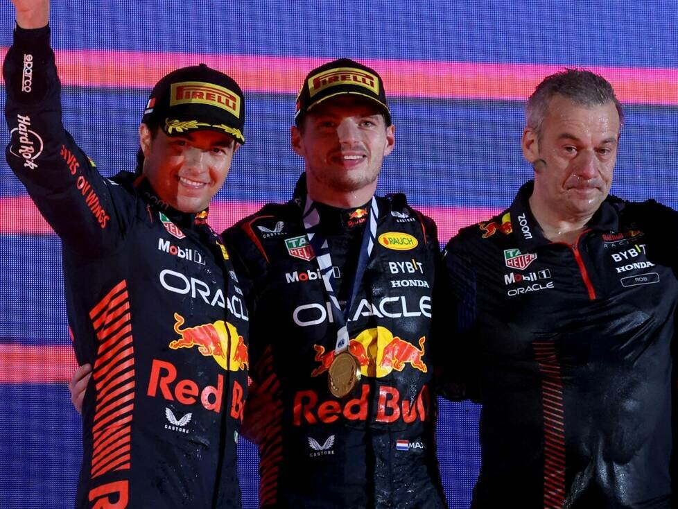 Sergio Perez, Max Verstappen, Fernando Alonso