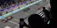 Fans verfolgen den Start beim Formel-1-Rennen in Saudi-Arabien 2023