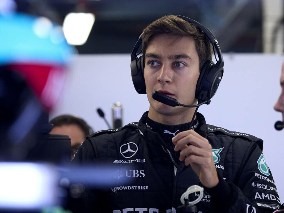 George Russell (Mercedes W14) beim Formel-1-Rennen in Australien 2023