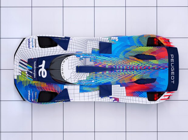 Titel-Bild zur News: Art-Car: Peugeot 9X8 im Sonderdesign für die 24h Le Mans 2023