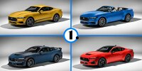Bild zum Inhalt: Der neue Ford Mustang zeigt sich in allen seiner 12 Farben