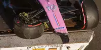 Das Unfallauto von Alpine-Fahrer Pierre Gasly nach dem Crash beim Formel-1-Rennen in Australien 2023