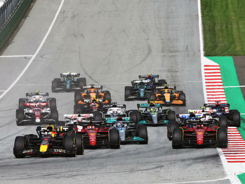 Max Verstappen, Charles Leclerc, Carlos Sainz, George Russell, Esteban Ocon