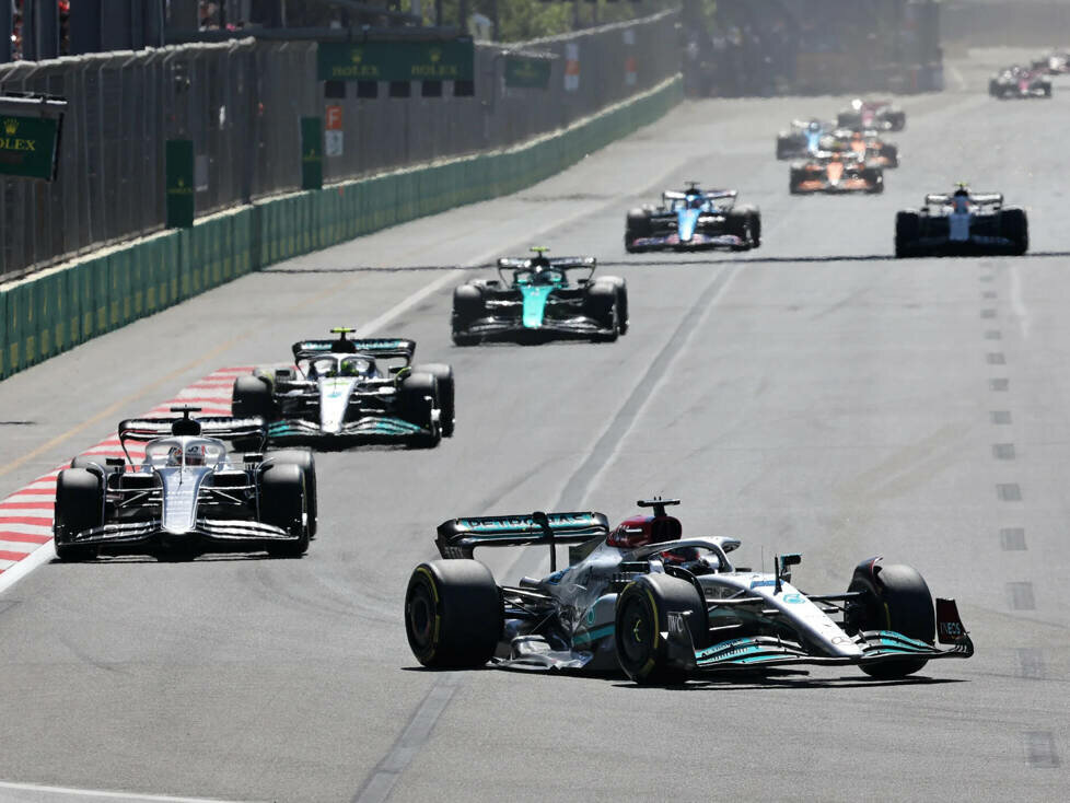 George Russell, Pierre Gasly, Lewis Hamilton