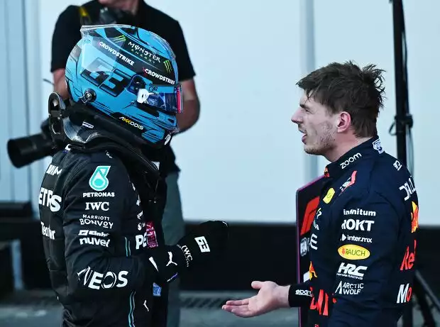 Titel-Bild zur News: George Russell, Max Verstappen