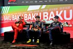Charles Leclerc (Ferrari), Sergio Perez (Red Bull) und Max Verstappen (Red Bull) 