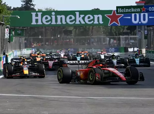 Die Startphase beim Formel-1-Rennen in Baku 2023 Titel-Bild zur News: Die Startphase beim Formel-1-Rennen in Baku 2023