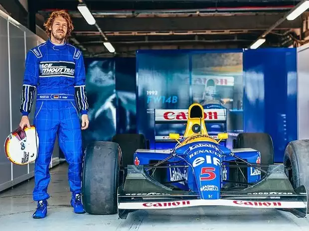 Titel-Bild zur News: Sebastian Vettel und der Williams FW14B
