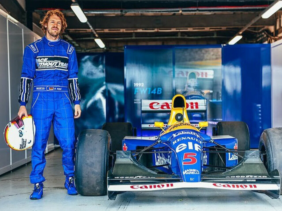 Sebastian Vettel und der Williams FW14B
