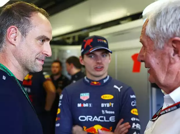 Oliver Mintzlaff, Max Verstappen, Helmut Marko Titel-Bild zur News: Oliver Mintzlaff, Max Verstappen, Helmut Marko