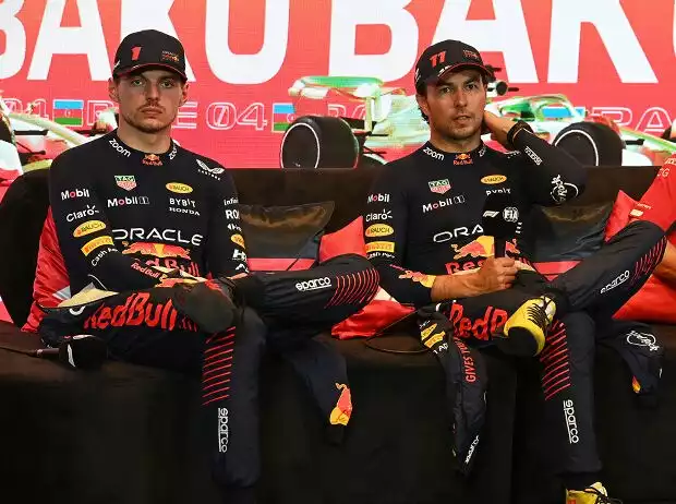 Max Verstappen, Sergio Perez, Charles Leclerc Titel-Bild zur News: Max Verstappen, Sergio Perez, Charles Leclerc