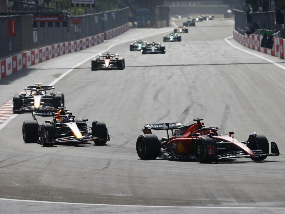 Charles Leclerc, Max Verstappen, Sergio Perez