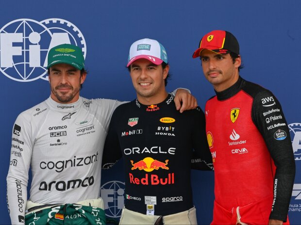 Titel-Bild zur News: Fernando Alonso, Sergio Perez, Carlos Sainz