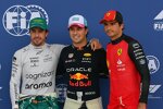 Fernando Alonso (Aston Martin), Sergio Perez (Red Bull) und Carlos Sainz (Ferrari) 