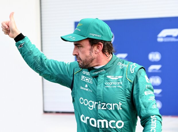 Titel-Bild zur News: Fernando Alonso (Aston Martin) nach dem Qualifying zum Formel-1-Rennen in Miami 2023
