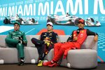 Fernando Alonso (Aston Martin), Sergio Perez (Red Bull) und Carlos Sainz (Ferrari) 