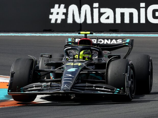 Titel-Bild zur News: Lewis Hamilton (Mercedes W14) beim Formel-1-Rennen in Miami 2023