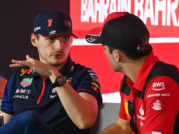 Max Verstappen und Charles Leclerc Titel-Bild zur News: Max Verstappen und Charles Leclerc