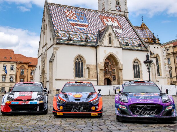 WRC-Autos von Toyota, Hyundai, M-Sport-Ford (Foto: 2022)