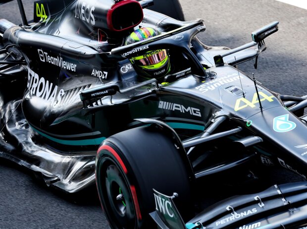 Titel-Bild zur News: Lewis Hamilton (Mercedes W14) beim Formel-1-Rennen in Miami 2023