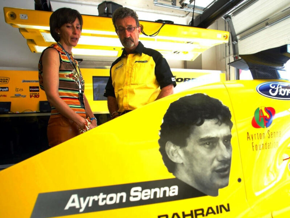 Eddie Jordan im Gespräch mit Viviane Senna
