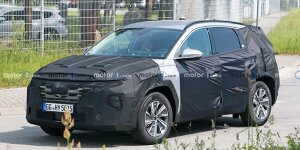Hyundai Tucson Facelift (2023) als Erlkönig erwischt