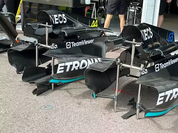 Update für den Mercedes W14 (2023) in Monaco Titel-Bild zur News: Update für den Mercedes W14 (2023) in Monaco