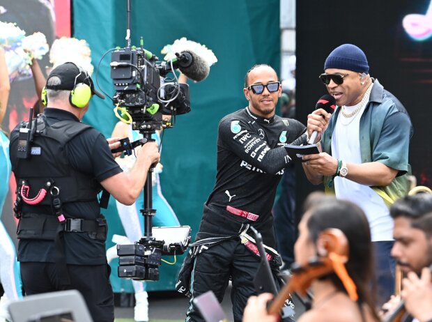 Lewis Hamilton bei der Pre-Race-Show vor dem Rennen in Miami 2023