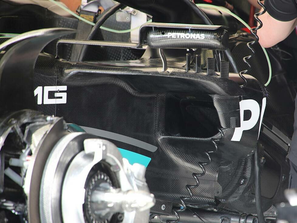 Die neue Seitenkasten-Form am Mercedes W14 ab dem Formel-1-Rennen in Monaco 2023