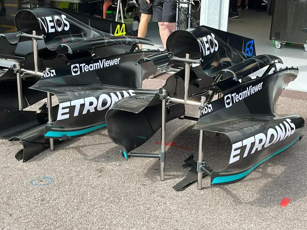 Die neue Motorhaube von Mercedes beim Formel-1-Rennen in Monaco 2023
