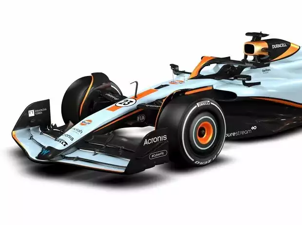 Williams-Studie für ein Formel-1-Sonderdesign mit Gulf-Farben Titel-Bild zur News: Williams-Studie für ein Formel-1-Sonderdesign mit Gulf-Farben