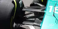 Die modifizierte Vorderrad-Aufhängung am Aston Martin AMR23 in Monaco 2023