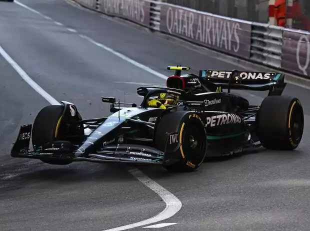 Titel-Bild zur News: Lewis Hamilton im Mercedes W14 beim Freitagstraining der Formel 1 in Monaco 2023